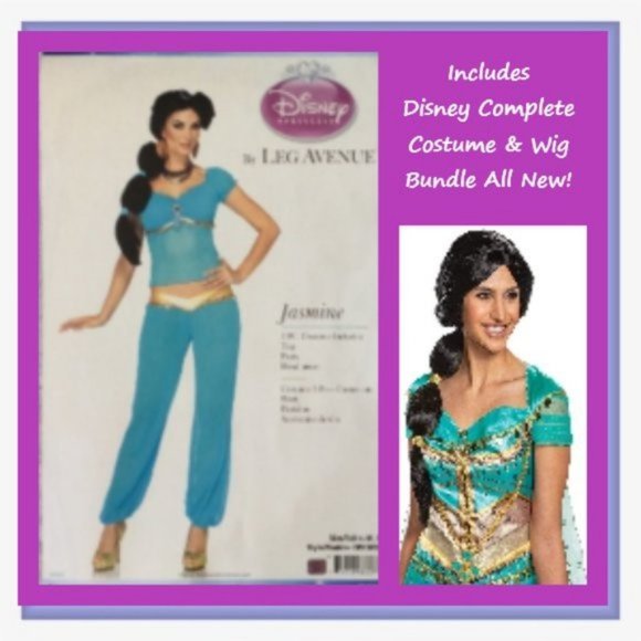 Jasmine Arabian Princess Costume & Wig Combo Sets🆕SHIPS FAST😮‍💨⚡🚚 - Picture 2 of 15
